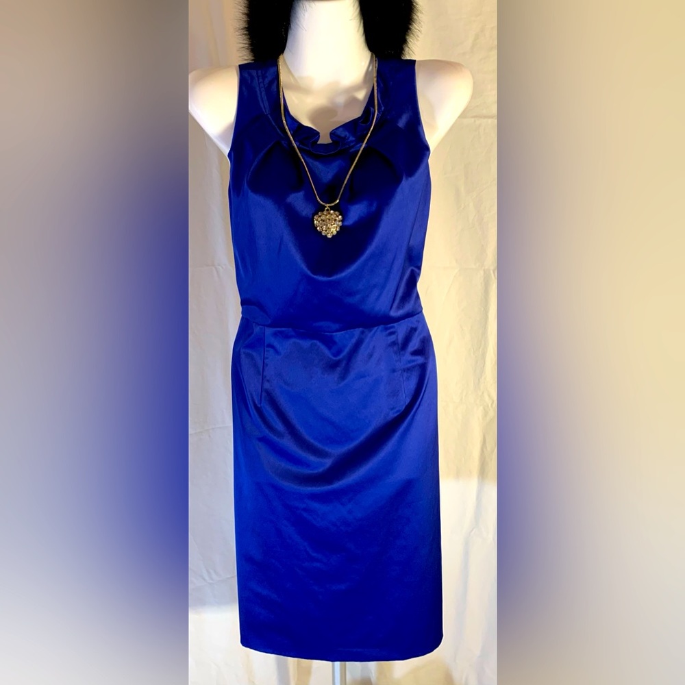 Jones Wear Royal Blue Sleeveless Sheath Dress